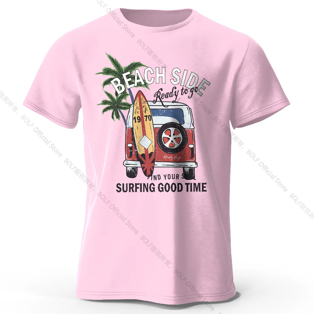 Vintage Surf Badge – 100% Cotton Unisex T-Shirt