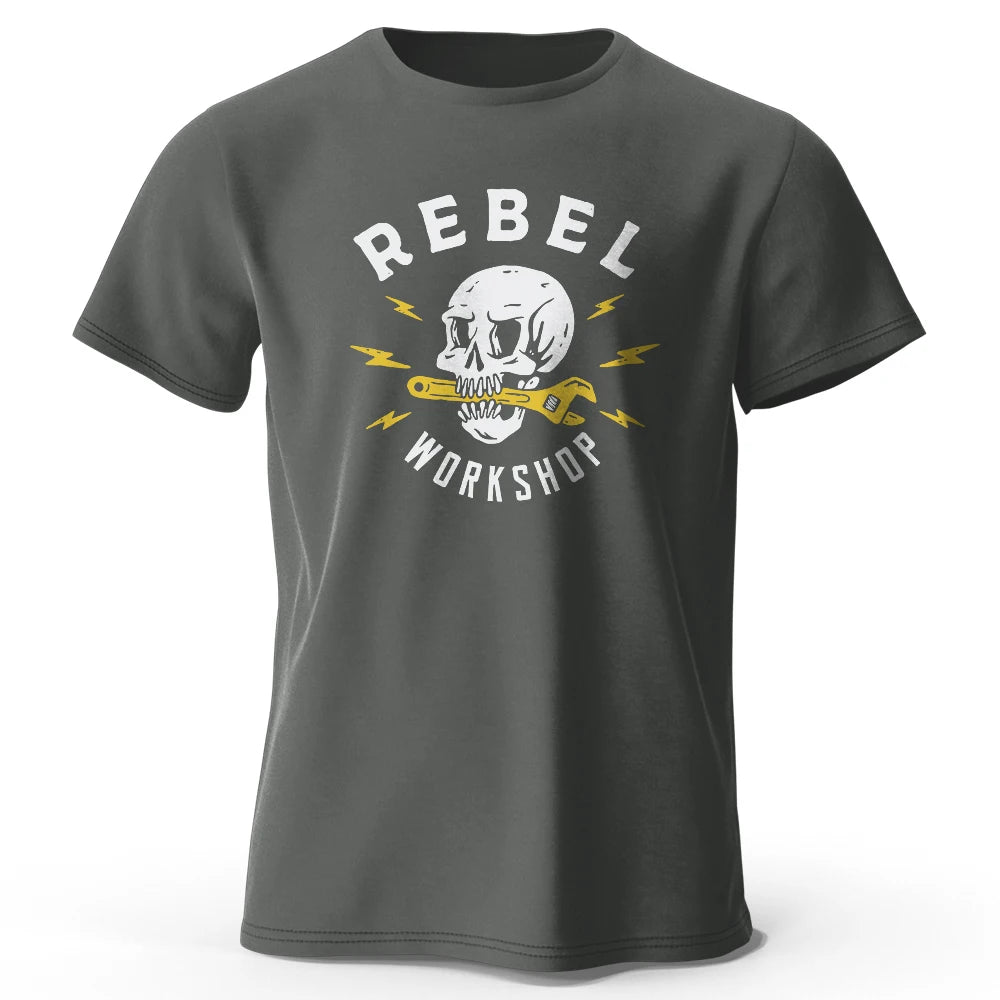Rebel Workshop Print, Men's Novel Graphic Design T-shirt