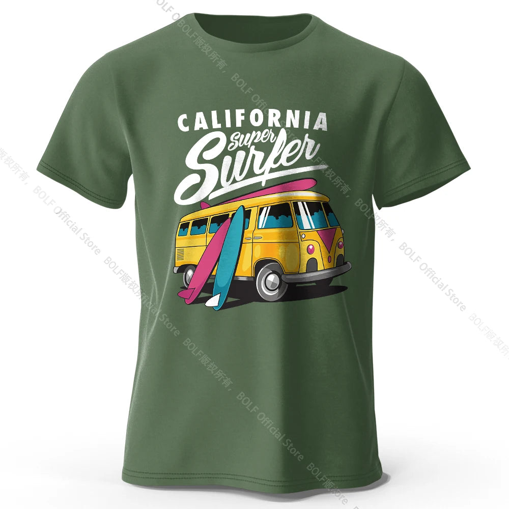 Surfer Sunrise Silhouette 100% Cotton T-Shirt