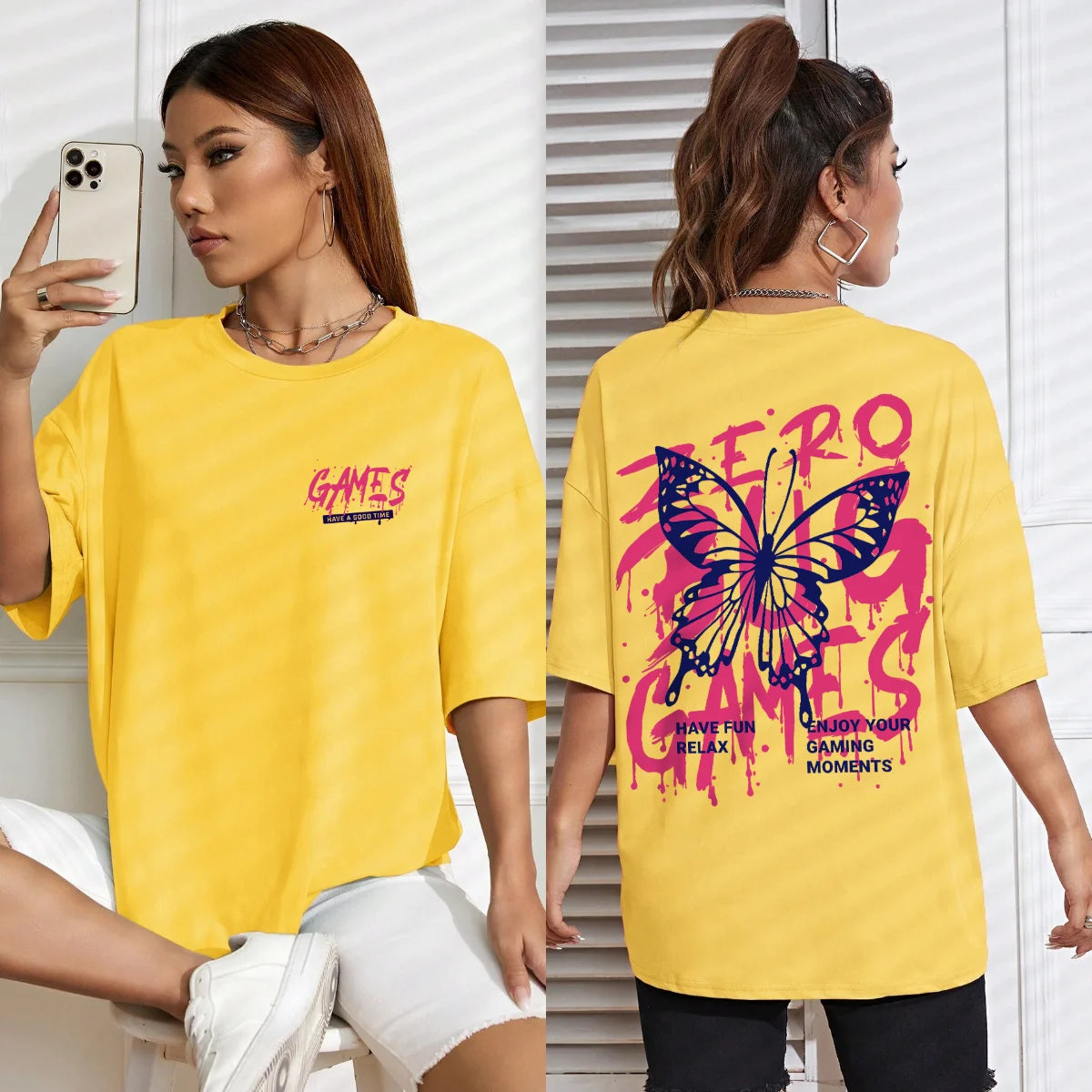 Graphic & Letter Print Crew Neck Women's Cotton T-Shirt Plus Size