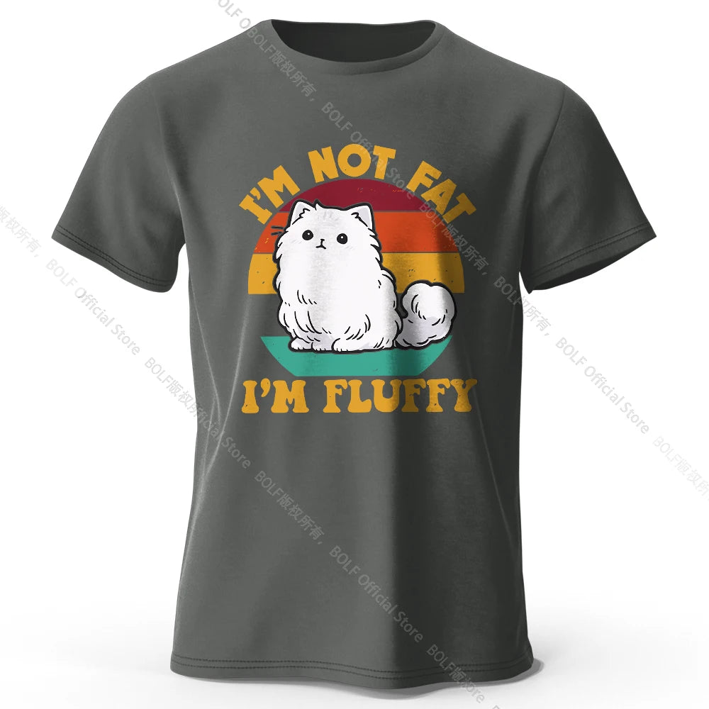 I’m Not Fat, I’m Fluffy – Oversized Cotton Graphic Tee