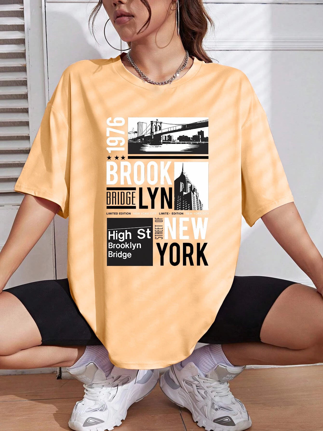 New York Brooklyn 1976 Women's Cotton T-Shirt Hip Hop