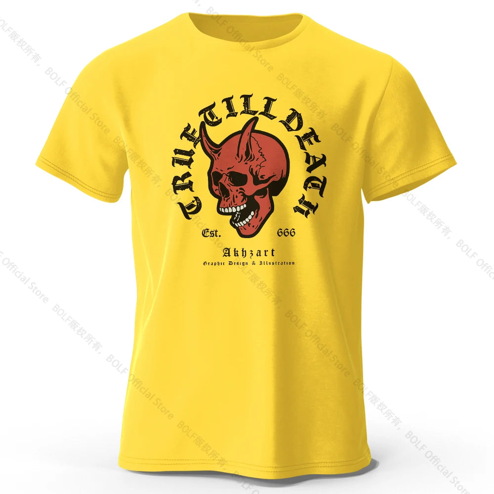 Gothic Skeleton Cotton T-Shirt