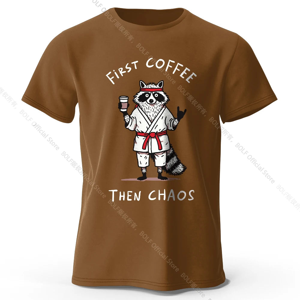 First Coffee – Oversized Unisex Cotton T-Shirt