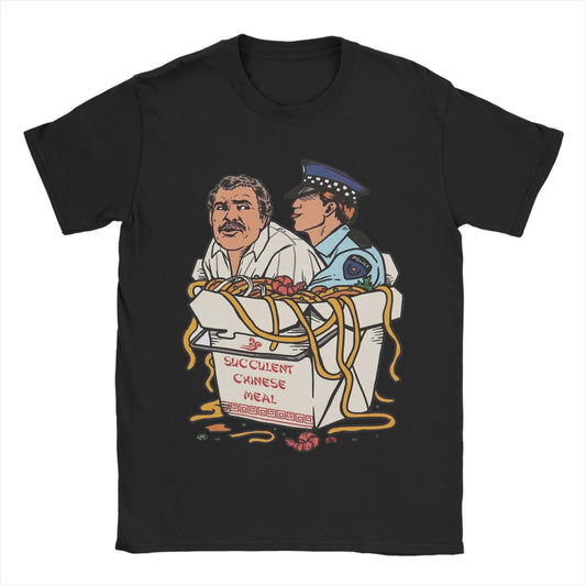 Democracy Manifest meme t-shirt showing an iconic Australian figure inside a Chinese container, vintage graphic streetwear