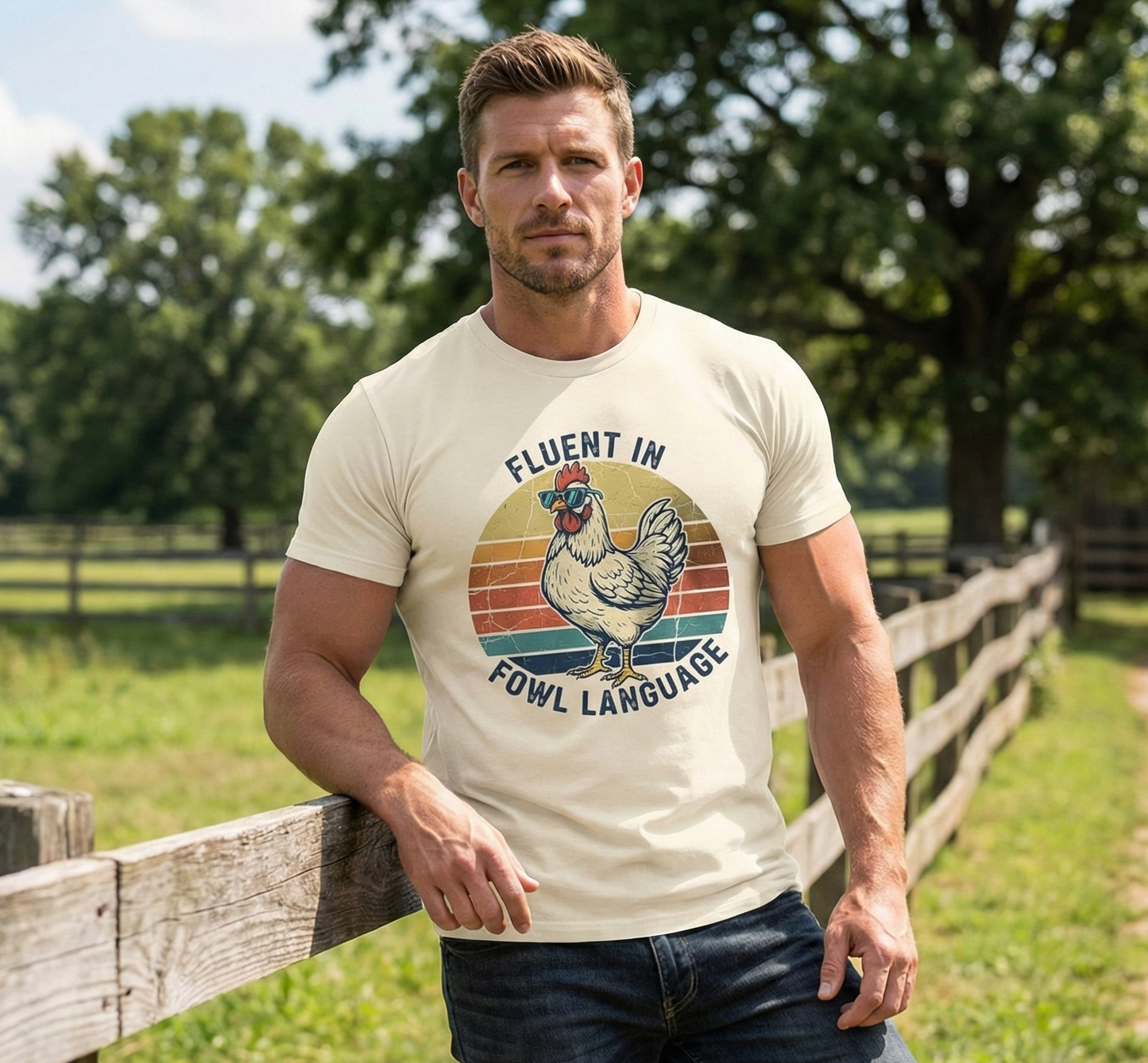 Cool Chicken Oversized Funny Graphic T-Shirt