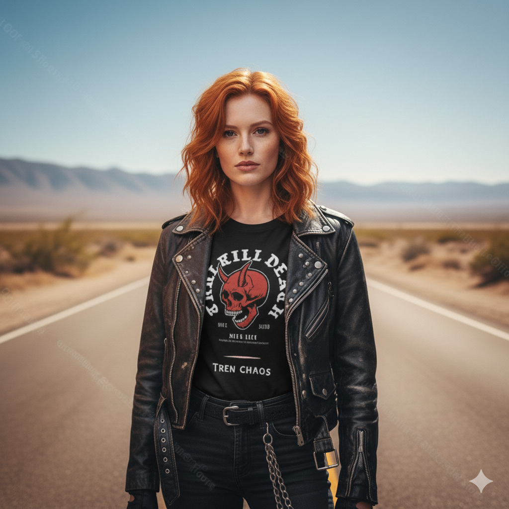 Gothic Skeleton Cotton T-Shirt