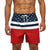 American Flag  Mens Shorts Beach Quick Dry Printing Swimsuit Mesh Liner