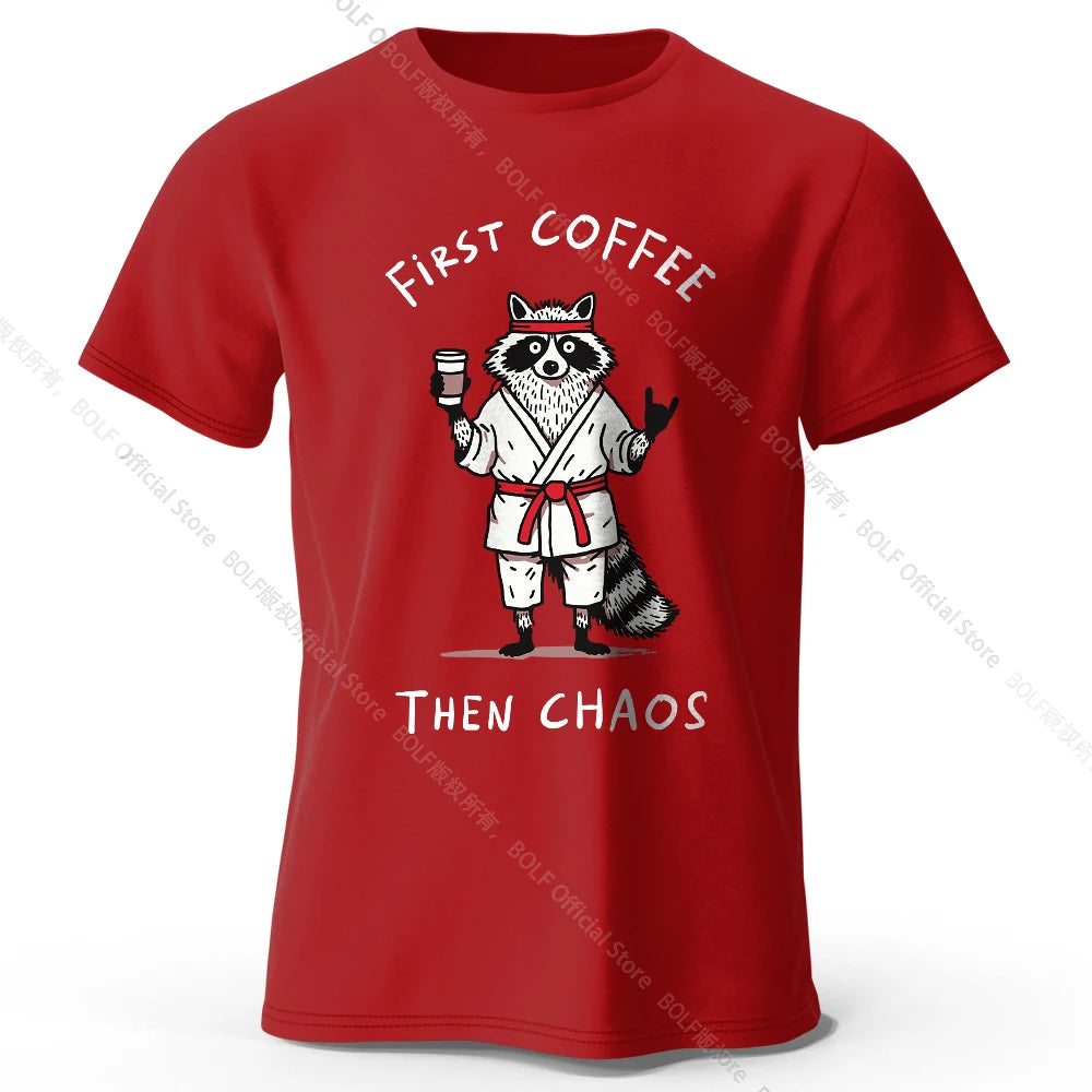 First Coffee – Oversized Unisex Cotton T-Shirt