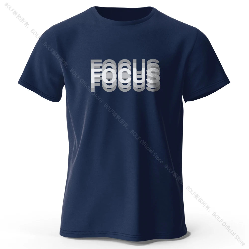 Focus Letter Minimalist 100% Cotton T-Shirt