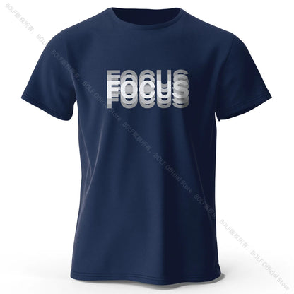 Focus Letter Minimalist 100% Cotton T-Shirt