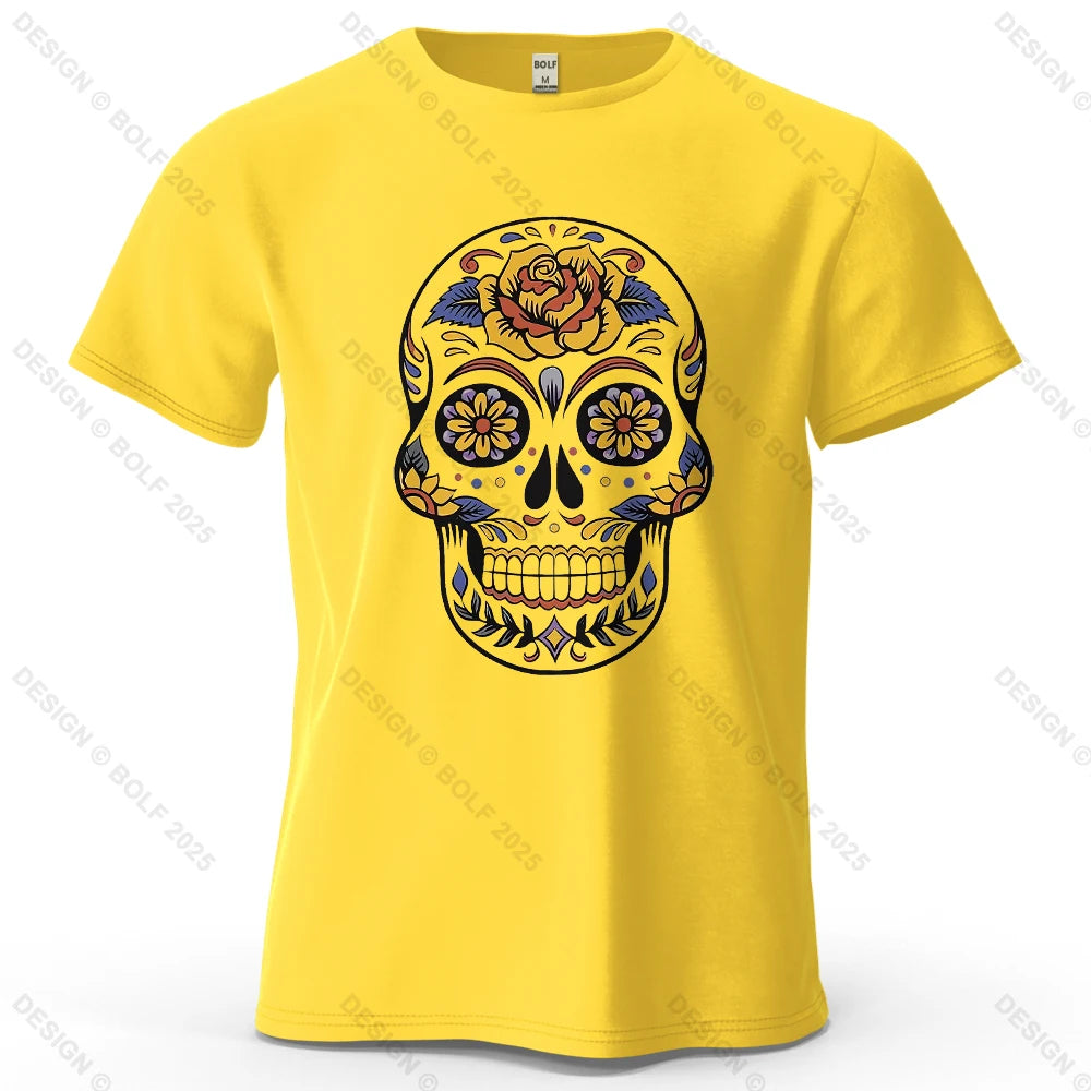 Mexican Sugar Skull Oversized Graphic T-Shirt