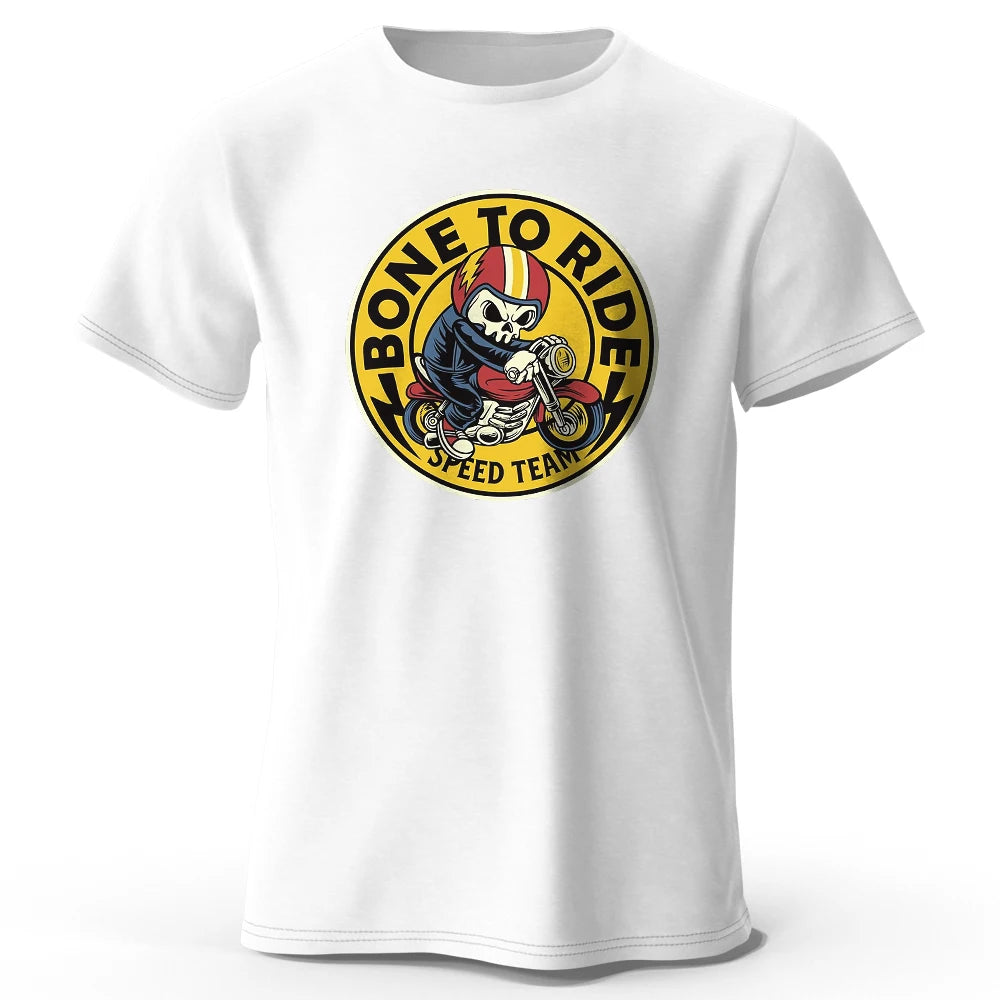 Bone To Ride Print, Men's Novel Graphic Design T-shirt