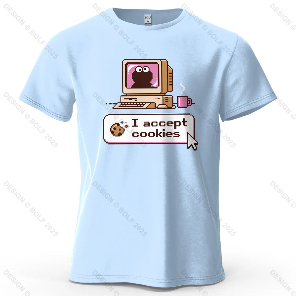 I Accept Cookies – Oversized Unisex Cotton T-Shirt