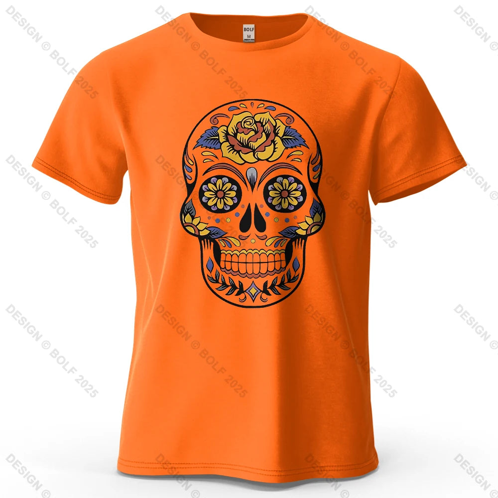 Mexican Sugar Skull Oversized Graphic T-Shirt