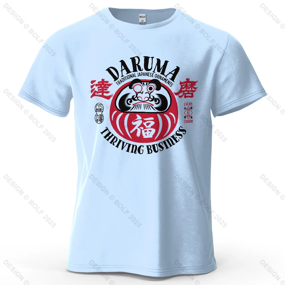 Daruma Traditional Decor Oversized Graphic T-Shirt