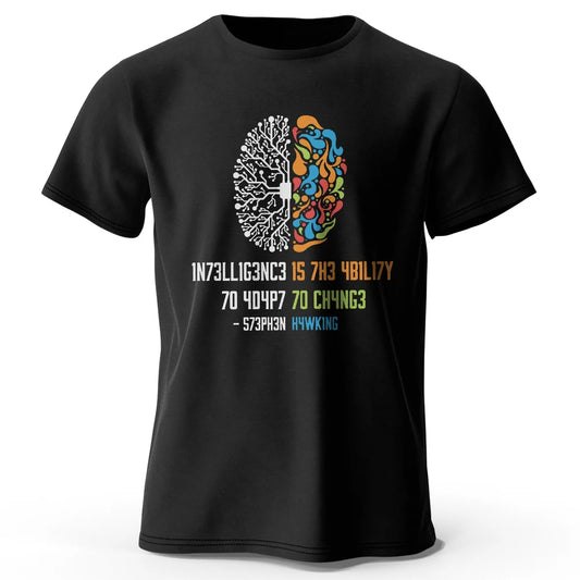 Funny Brain Power Printed 100% Cotton T-Shirt