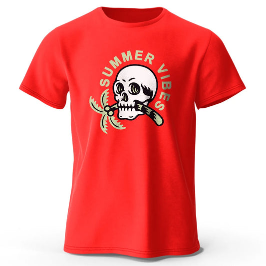 Summer Vibes Print, Men's Novel Graphic Design T-shirt