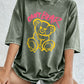Can'T Bear Cartoons Printing Washed T-Shirts Womens Cotton