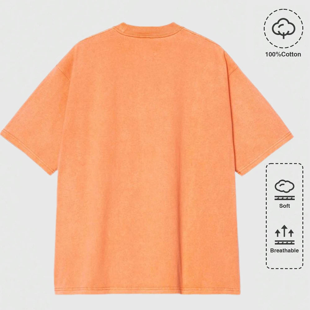 Energy Cute Bear Cotton Washed T-Shirt Womens