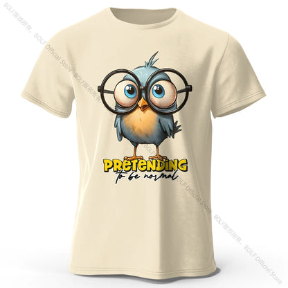 Whimsical Cartoon Bird – 100% Cotton Unisex T-Shirt