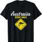 Australia Day Map T-Shirt - Kangaroo Koala Boomerang