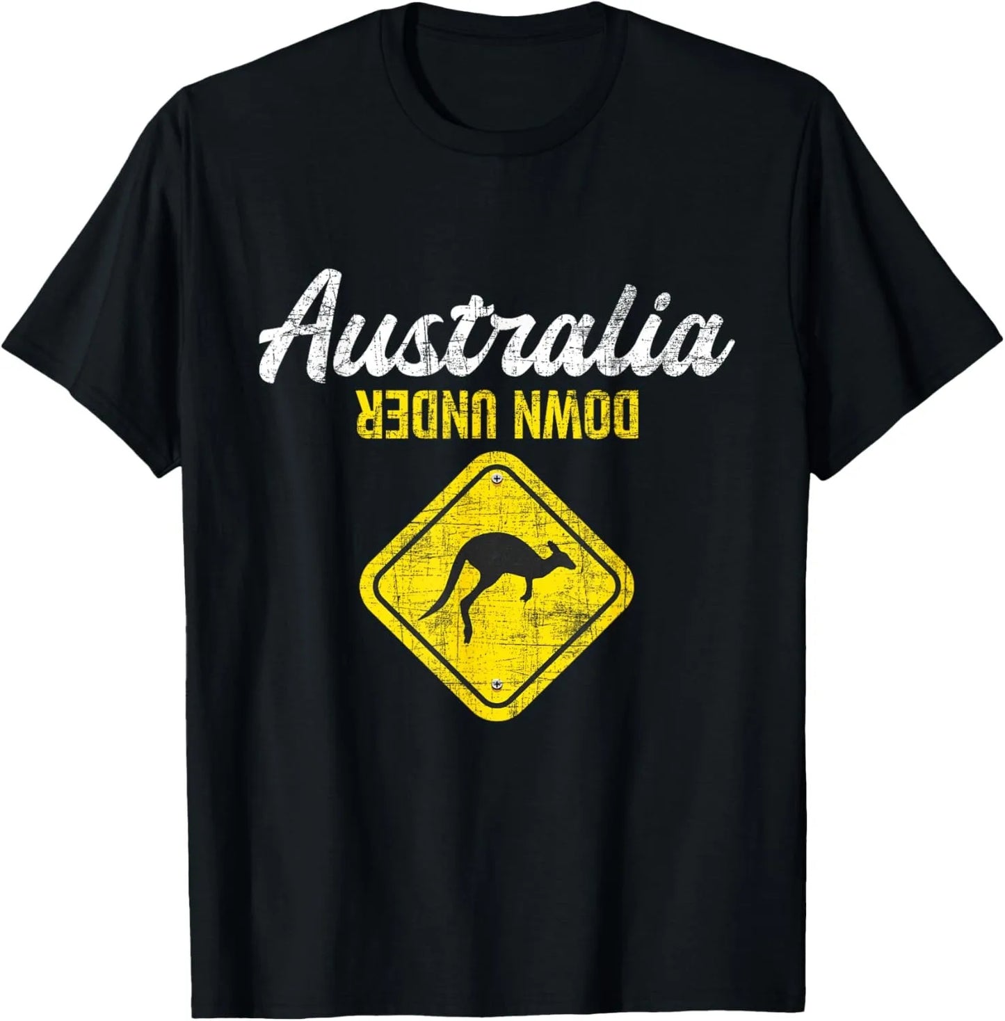 Australia Day Map T-Shirt - Kangaroo Koala Boomerang