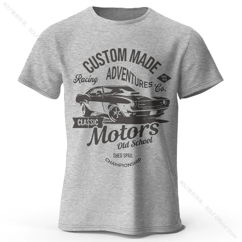 Motors Print – Oversized Unisex Cotton T-Shirt