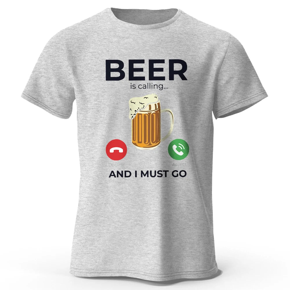 Beer Is Calling – Oversized Unisex Cotton T-Shirt