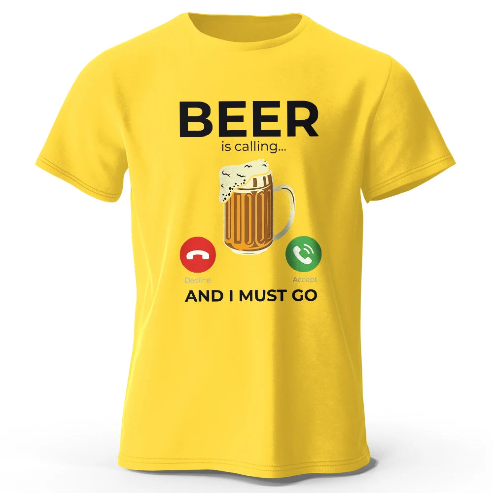 Beer Is Calling – Oversized Unisex Cotton T-Shirt