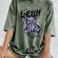 Energy Cute Bear Cotton Washed T-Shirt Womens