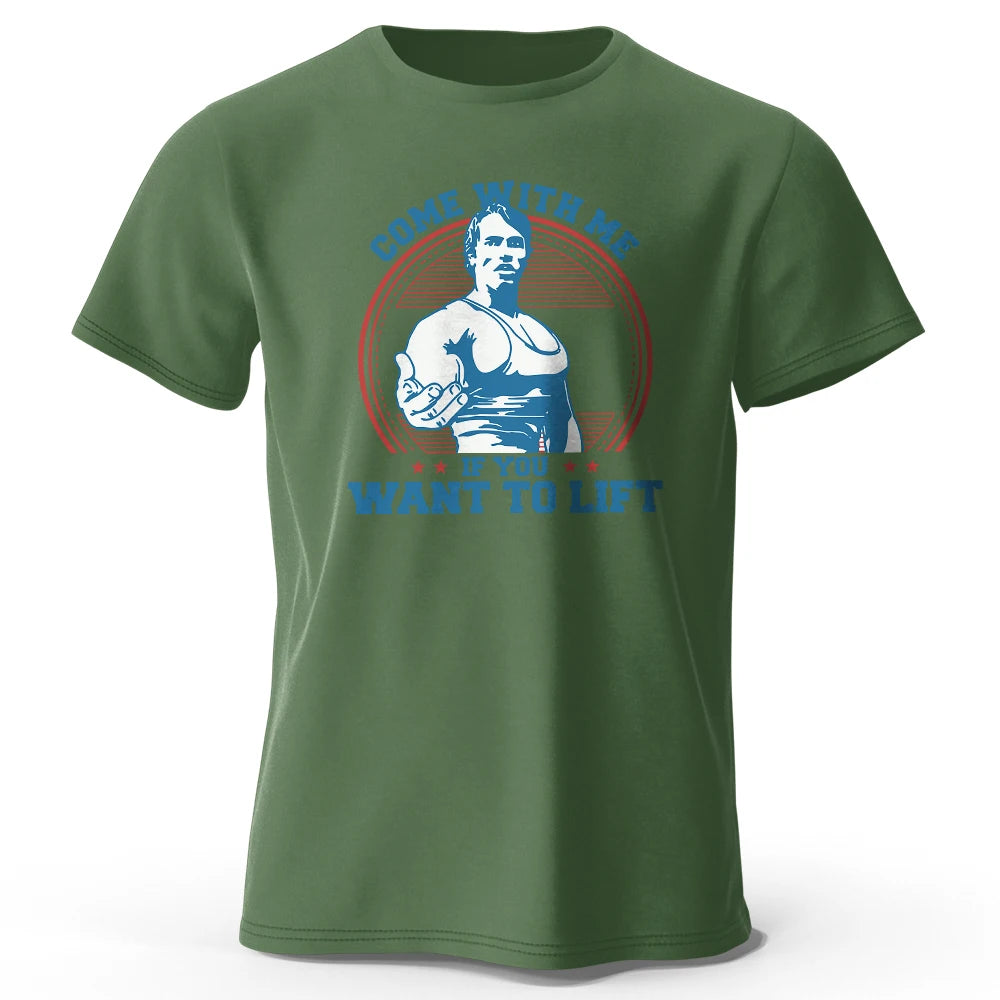 Come With Me If You Want To Lift – Oversized Unisex Cotton T-Shirt