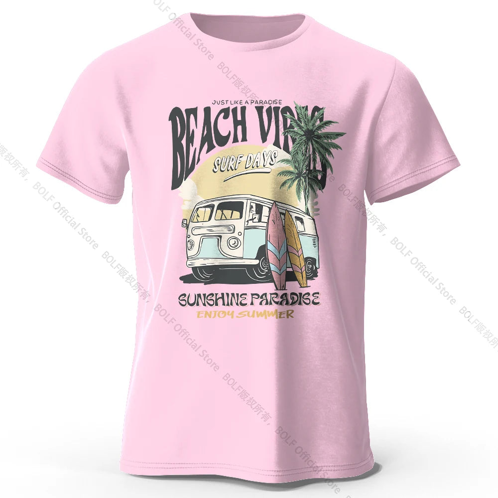 Vintage Vacation Badge – 100% Cotton Unisex T-Shirt