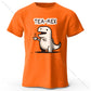 Men's Tea-Rex Dinosaur Printed 100% Cotton T-Shirt