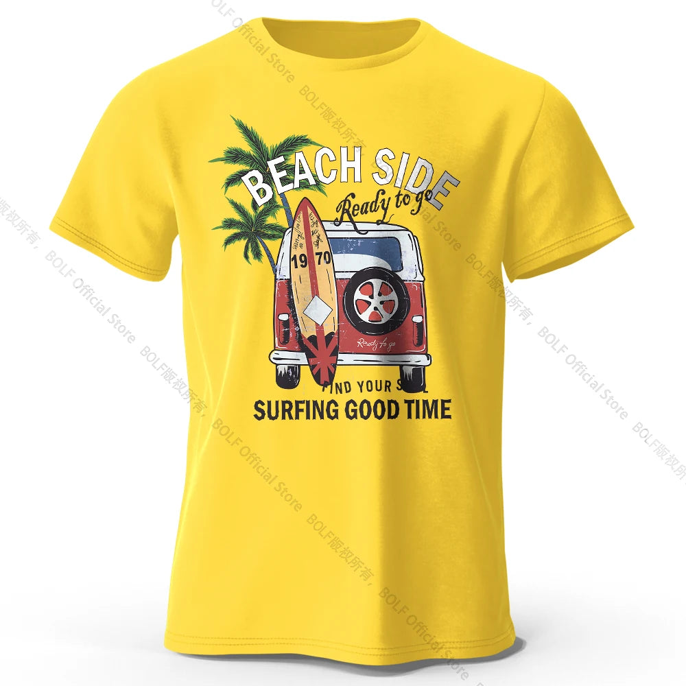 Vintage Surf Badge – 100% Cotton Unisex T-Shirt