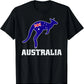 Australia Day Map T-Shirt - Kangaroo Koala Boomerang