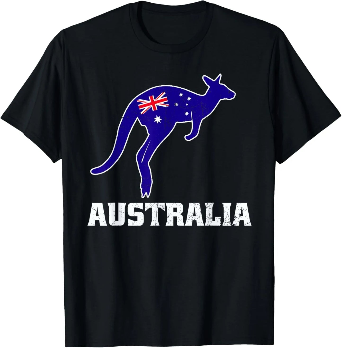 Australia Day Map T-Shirt - Kangaroo Koala Boomerang