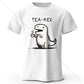 Men's Tea-Rex Dinosaur Printed 100% Cotton T-Shirt