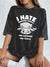 I Hate Morning People Women's Cotton Washed T-Shirt