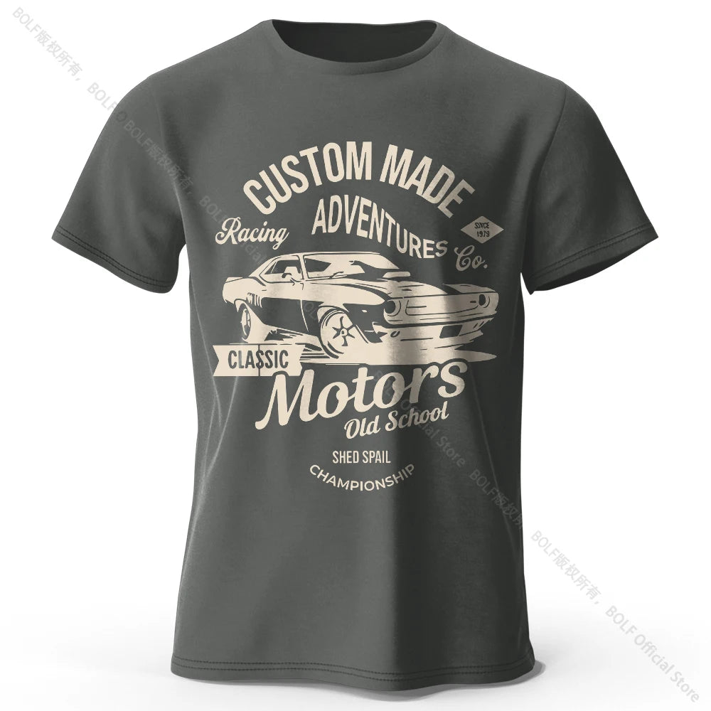 Motors Print – Oversized Unisex Cotton T-Shirt