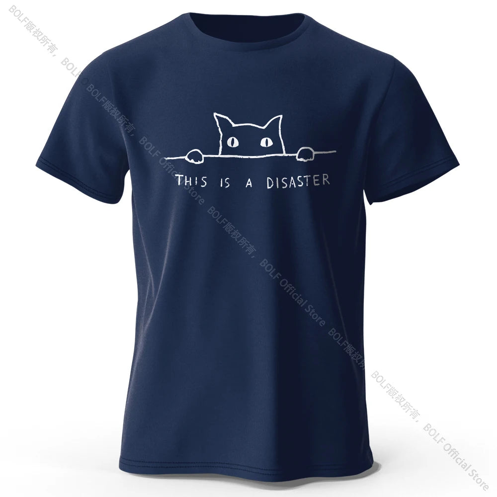 Minimalist Line Art Cat 100% Cotton Unisex T-Shirt