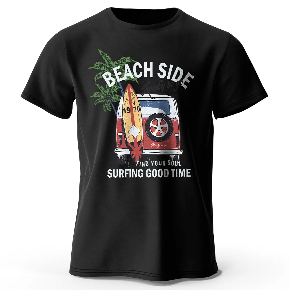 Vintage Surf Badge – 100% Cotton Unisex T-Shirt