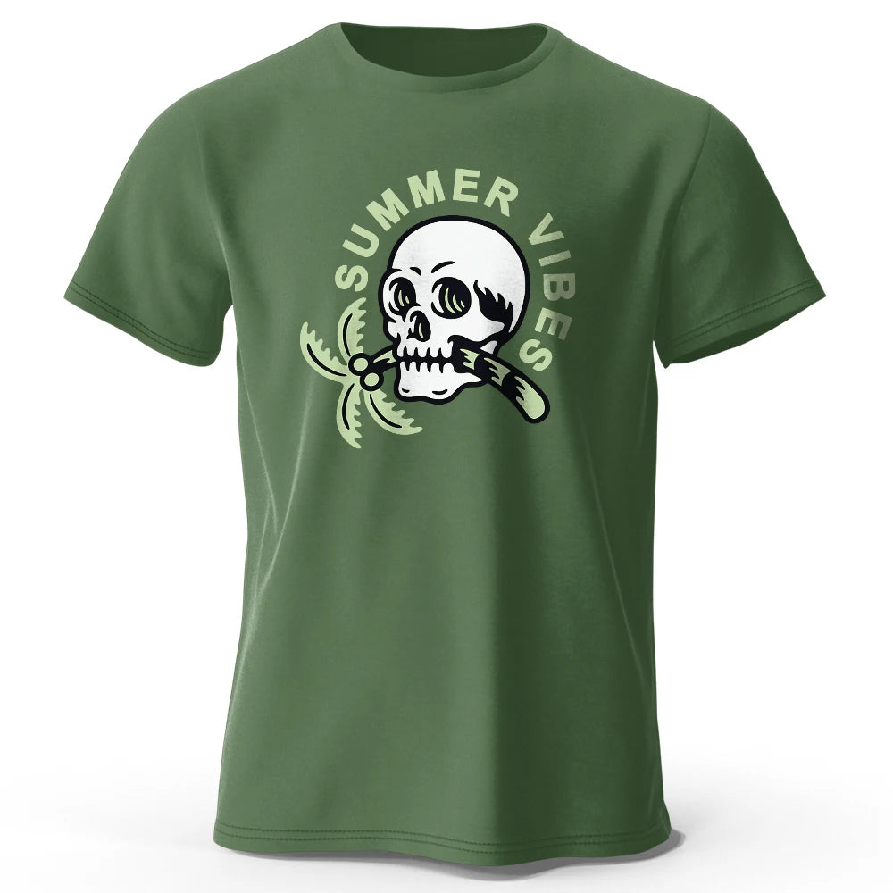 Summer Vibes Print, Men's Novel Graphic Design T-shirt