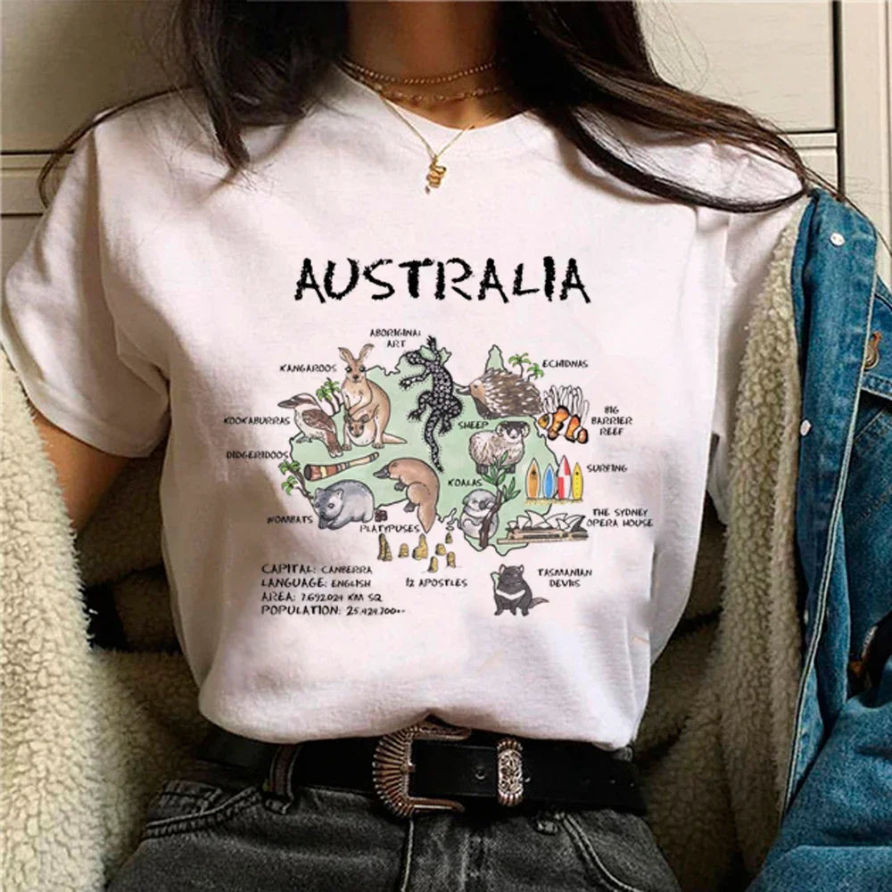 Australia Day Women's Designer Streetwear T-Shirt - High-Stretch Polyester