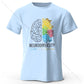 Creative Mind Map Printed 100% Cotton T-Shirt
