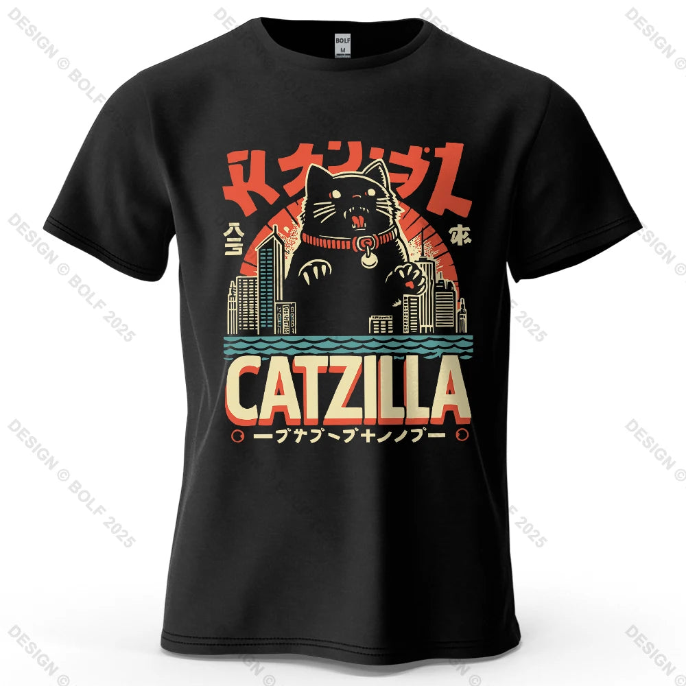 Catzilla – Oversized Unisex Cotton T-Shirt