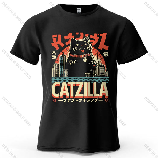 Catzilla – Oversized Unisex Cotton T-Shirt