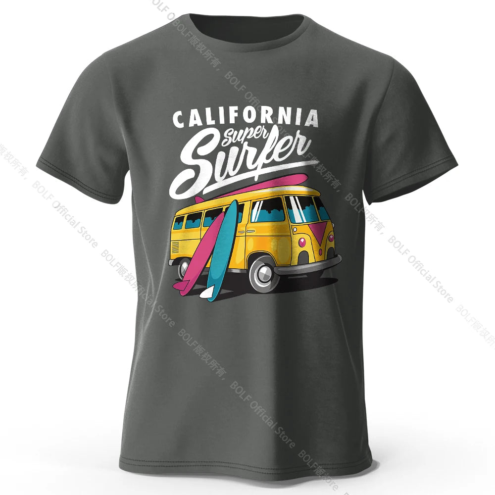 Surfer Sunrise Silhouette 100% Cotton T-Shirt