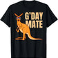 Australia Day Map T-Shirt - Kangaroo Koala Boomerang