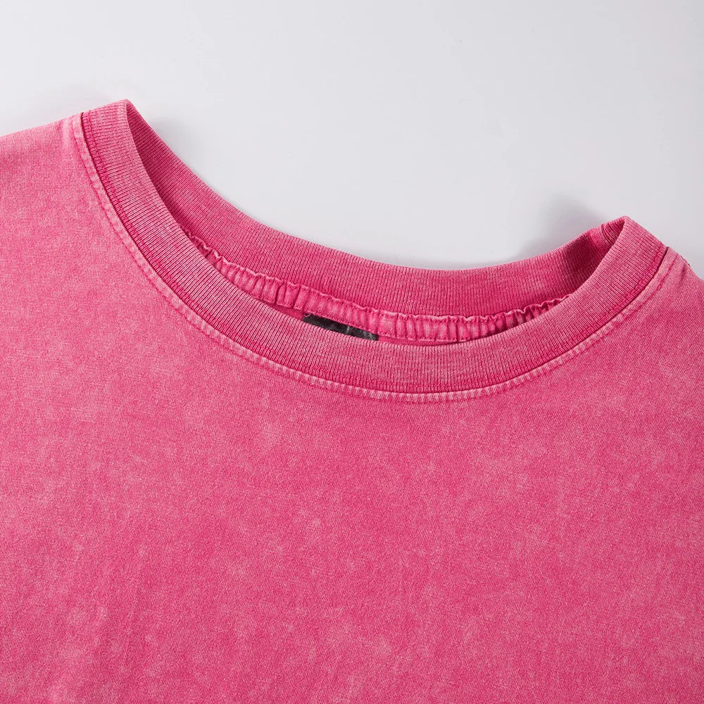 A Teddy Bear Wearing Glasses Washed T-Shirt Women Cotton Oversized Tops Comfortable Distressed O-Neck T Shirt Summer Clothes